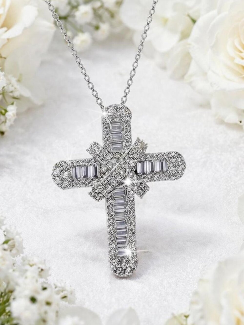 STAINLESS STEEL CROSS NECKLACE